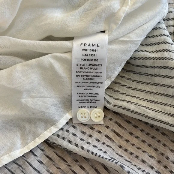 Frame High Low Striped Dress Sz S - Picture 5 of 11